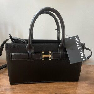 Halston Leather Crossbody Bag